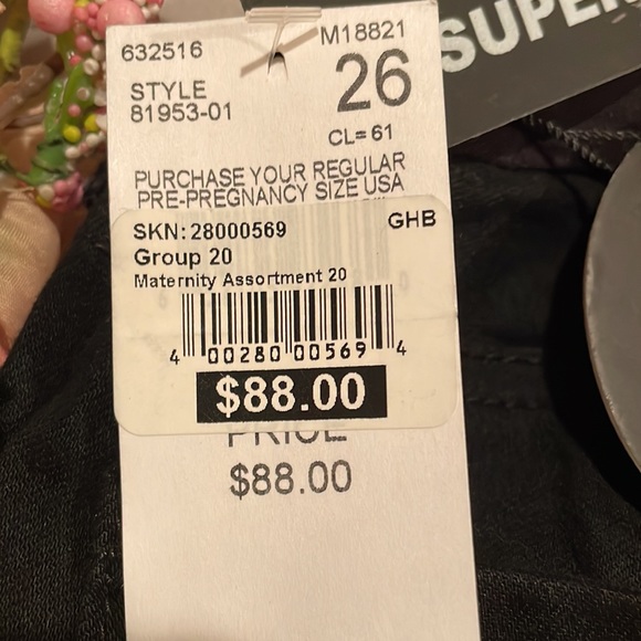 Maternity Jeans 30 Black Articles of Society Black Classic Skinny NWT - Picture 5 of 7